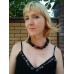 Wooden Necklace "Scarf" black